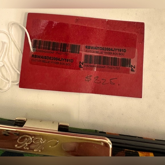 Roger Vivier Clutch Colorful Animal Print with Pink Flower Vintage - Picture 7 of 8